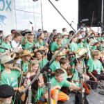 Bluegrass Academy for Kids students at Grey Fox 2013 - photo by Tara Lindhardt