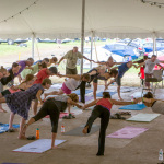 Yoga class every morning with Lucy Weberling at Grey Fox 2015 - photo by Tara Linhardt