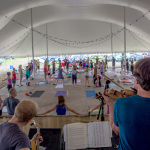 Live music with Rick Manning for Yoga class at Grey Fox 2015 - photo by Tara Linhardt