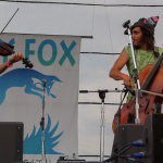 Scholarship recipient Max Silverstein with Rushad Eggleston at the 2015 Grey Fox Bluegrass Festival - photo © Tara Linhardt