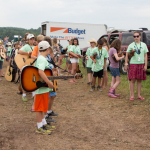 Kids Academy lining up for showtime at the 2015 Grey Fox Bluegrass Festival - photo © Tara Linhardt