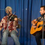 Darol Anger and Nick DiSebastian at the fiddle workshop at the 2015 Grey Fox Bluegrass Festival - photo by Tara Linhardt