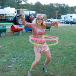 Rhonda Vincent as a hippie chick for Halloween a few years ago