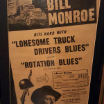 Bill Monroe poster in Tom Isenhour's museum in Salisbury, NC - photo by Becky Johnson