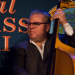 Mike Bub with The John Jorgensen Bluegrass Band at the 2016 Joe Val Bluegrass Festival - photo © Tara Linhardt