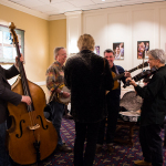 John Jorgensen Bluegrass Band warming up at the 2016 Joe Val Bluegrass Festival - photo © Tara Linhardt