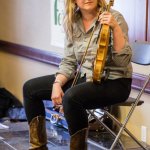 Elise Boeur at the Fiddle The Workshop during the 2015 Joe Val Bluegrass Festival - photo by David Hollender