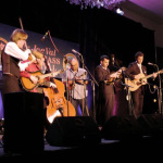 Frank Solivan and Dirty Kitchen crash Steep Canyon Rangers' show at Joe Val 2013 - photo by Tara Linhardt