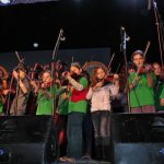 Kid's Academy students on stage at Joe Val 2013 - photo by Tara Linhardt