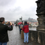 Chris Jones grabs a phone cam image of Ned Luberecki grabbing a phone cam image in Prague