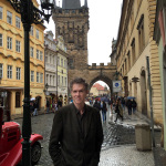 Chris Jones adds to the scenery in Prague