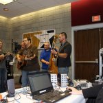 Junior Sisk & Rambler's Choice performing at the WAMU remote studio (IBMA 2012) - photo by David Morris