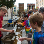 Kids Activities in town center, mining for gems at Wide Open Bluegrass 2016 - photo © Tara Linhardt
