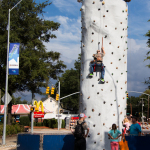 Wall climbing for kids at Wide Open Bluegrass 2016 - photo © Tara Linhardt