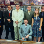Larry Sparks with the ETSU Bluegrass Pride Band at the opening of the ACMA Sparks exhibit