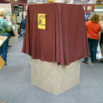 The Larry Sparks exhibit at the ACMA Mountain Music Museum prior to its unveiling