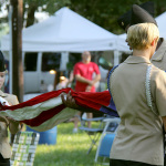 Western Alamance High School (NC) ROTC perform a Memorial Day flag ceremony at Lil John Bluegrass Festival - photo © 2012 by Laura Tate Photography