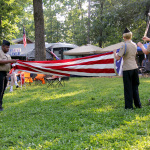 Western Alamance High School (NC) ROTC perform a Memorial Day flag ceremony at Lil John Bluegrass Festival - photo © 2012 by Laura Tate Photography