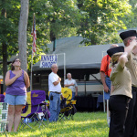 Western Alamance High School (NC) ROTC perform a Memorial Day flag ceremony at Lil John Bluegrass Festival - photo © 2012 by Laura Tate Photography
