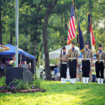 Western Alamance High School (NC) ROTC perform a Memorial Day flag ceremony at Lil John Bluegrass Festival - photo © 2012 by Laura Tate Photography