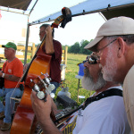 Danny Morton (mando), Johnny Mullins (bass, plays with Southern Gentlemen), Bobby Whitlock (banjo, Southern Gentlemen), Danny Pate at Lil John Bluegrass Festival - photo © 2012 by Laura Tate Photography