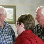 J.D. Crowe, Michael Cleveland and Ron Shuffler at Lil John Bluegrass Festival - photo © 2012 by Laura Tate Photography