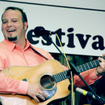 Charlie Lawson with Michael Cleveland and Flamekeeper at Lil John Bluegrass Festival - photo © 2012 by Laura Tate Photography