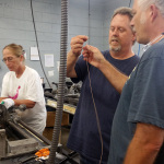Gary Brewer & The Kentucky Ramblers visit the Mapes Piano Wire Company in Elizabethan, TN - photo by Alyssa Brewer