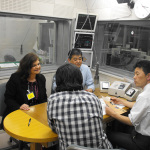 Cindy Baucom and Maro Kawataba doing a radio interview with RKC Radio 900 in Kochi, Japan (4/12)