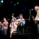 Sunset Drive on stage: Rickie Simpkins, Don Rigsby, Cindy Baucom, Maro Kawataba and Terry Baucom (4/12)