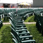 Empty chairs await eager fans at MerleFest 2013 - photo by Andy Garrigue