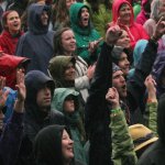 Enthusiastic MerleFest crowd for The Avett Brothers at MerleFest 2013 - photo by Andy Garrigue