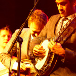 Chris Eldridge, Chris Thile and Noam Pikelny with Punch Brothers at Merlefest 2012 - photo © Jason Lombard