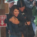 Bonnie and Seth Avett on Sunday at MerleFest 2013 - photo by Andy Garrigue