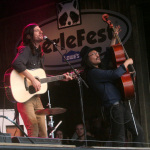 Seth Avett and Joe Kwon at MerleFest 2013 - photo by Andy Garrigue