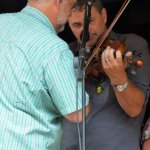Fiddlers at the Emerging Artist mega-jam at the 2014 Milan Bluegrass Festival (8/16/14) - photo by Bill Warren