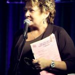 MC Sherry Boyd at the South Carolina State Bluegrass Festival (11/23/12) - photo by Laura Tate Photography
