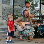 Nora Jane Struthers serenades a young fan at Bluegrass On The Grass (July 14, 2012) - photo by Frank Baker