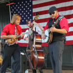 Lee Roy, Eric Alvar, and Zach Carter with The Roys at the 2015 Norris Creek Pig Pickin' Bluegrass & BBQ Festival - photo © Laura Tate Photography