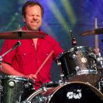 Carey Harmon with Railroad Earth at the 2014 Northwest String Summit - photo © Todd Powers