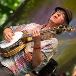 Andy Goessling with Railroad Earth at the 2014 Northwest String Summit - photo © Todd Powers