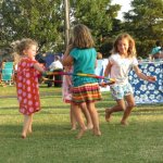 Frolicking at the Outer Banks Bluegrass Festival - photo by Woody Edwards