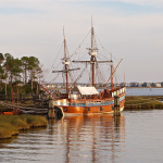 The Elizabeth II near the Outer Banks Bluegrass Festival - photo by Woody Edwards