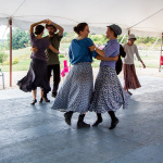 Dance tent is hoppin' at the 2016 Old Tone Roots Music Festival - photo © Tara Linhardt