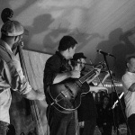 Lucky 5 in the dance tent at the 2016 Old Tone Roots Music Festival - photo © Tara Linhardt