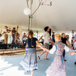 Run Mountain performs in the dance tent at the 2016 Old Tone Roots Music Festival - photo © Tara Linhardt