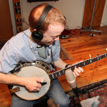 Mark Delaney recording with Danny Paisley and the Southern Grass at Patuxent studio - photo © 2012 Michael G. Stewart