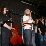 Beth Lawrence and April Stevens Seiber belt one out at the Pickin For A Cure benefit for Phil Leadbetter - photo by Mike Kelly