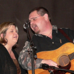 Gena Britt and Junior Sisk at the Pickin For A Cure benefit for Phil Leadbetter - photo by Mike Kelly