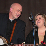 Sammy Shelor and Gena Britt at the Pickin For A Cure benefit for Phil Leadbetter - photo by Mike Kelly
